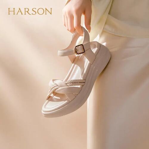HARSON哈森新品女鞋厚底舒适运动凉鞋HM267135