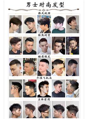 理发店海报墙贴宣传墙面装饰画壁画墙女士时尚造型短发自粘图片