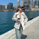 2024年春季新款短款风衣女267K06P130控188，女装风衣，浙宝267