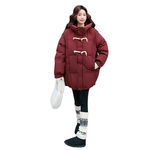 2025年红色牛角扣90白鸭绒羽绒服  267-8008-P285-K398图片