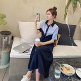 现货2024年夏季新款拼接连衣裙女267A366P110K158，女装连衣裙，浙宝267