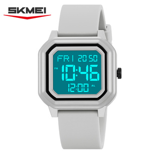 新款高颜值单一键时间闹钟同屏显示电子表闹钟整点倒计时秒表2558