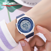 时刻美轻小表盘深度防水计时运动手表女涂鸦卡通国潮电子表2406