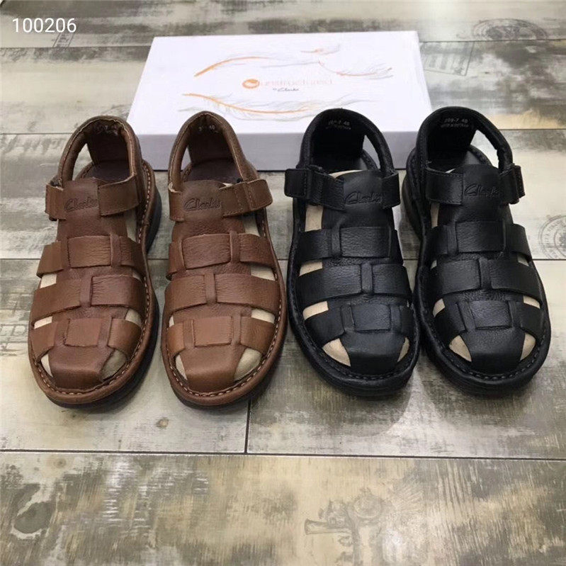 新款凉鞋牛皮休闲沙滩鞋厚底防滑图片
