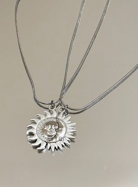 慕Ter我让最想被拥抱的男人给威胁了同款smartboom太阳月亮项链