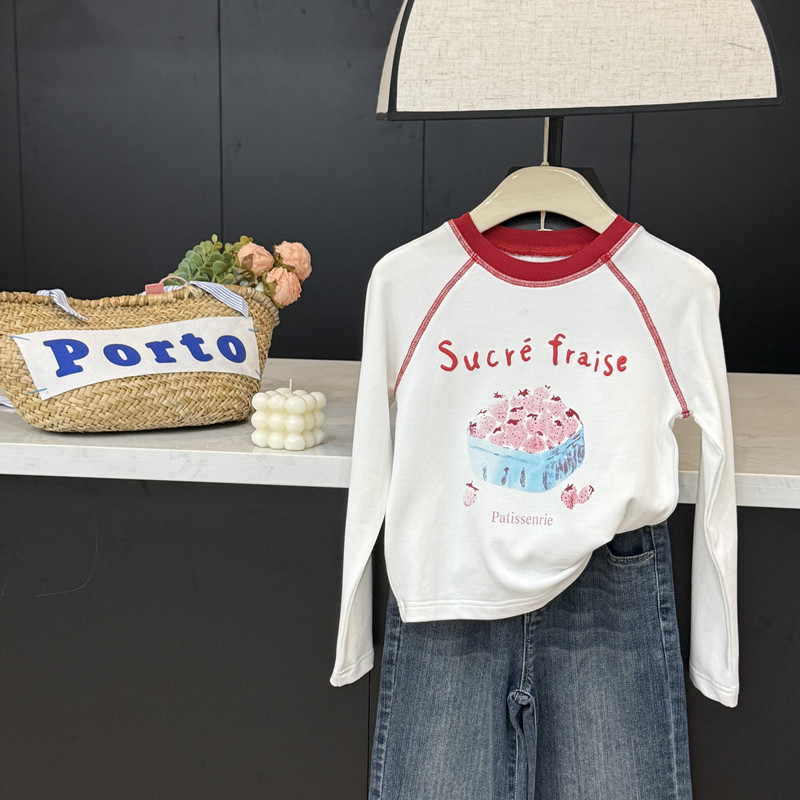 leomama女童上衣秋季2025新款百搭休闲卡通印花长袖T恤,童装/婴儿装/亲子装,T恤,淘宝优惠券,粉丝福利购,淘宝优惠卷