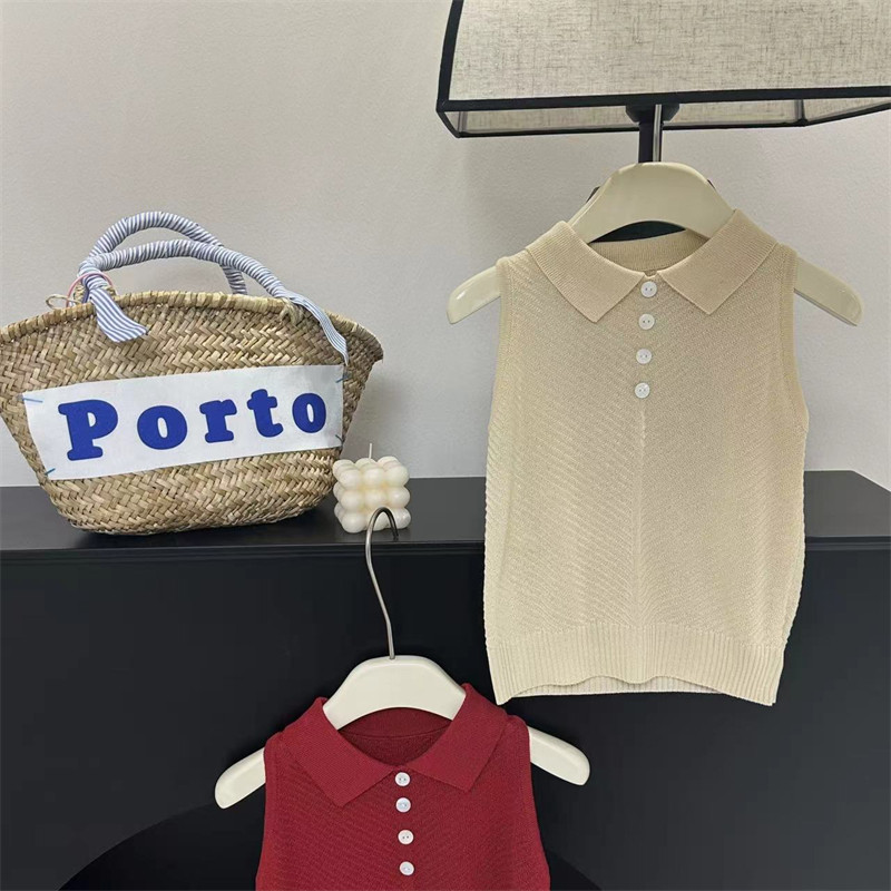 女童针织衫无袖夏季新款
