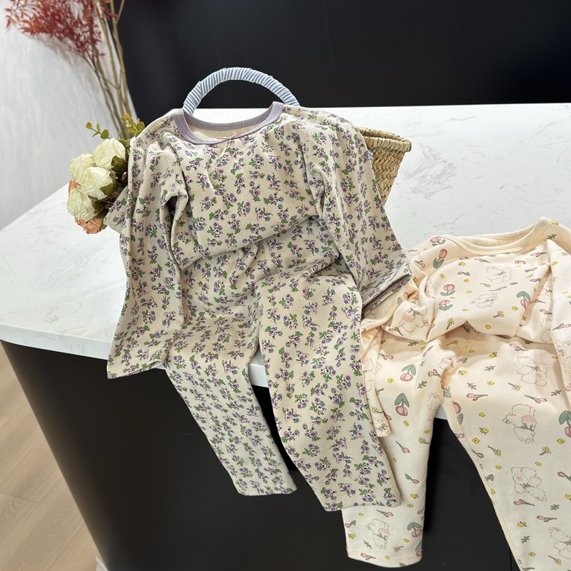 Leomama童装女童秋衣秋裤套装宝宝秋冬保暖内衣儿童家居服两件套