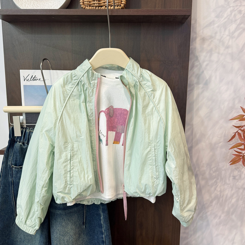 leomama女童防晒衣外套夏款2026新款儿童轻薄洋气遮阳开衫上衣