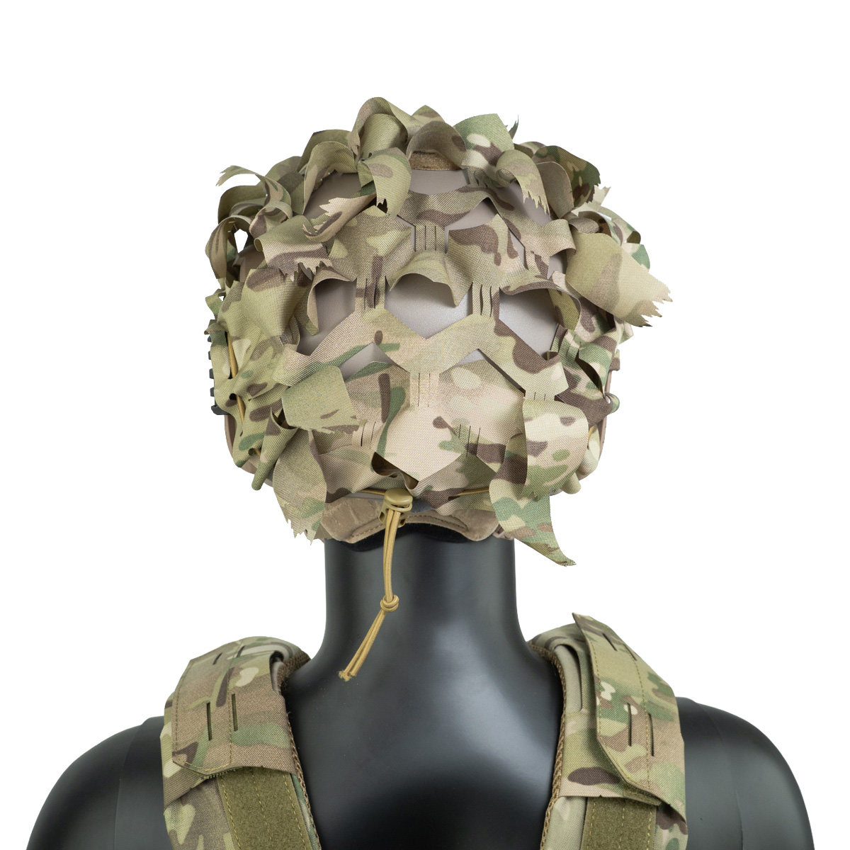 Tcmaoyi战术拖把头迷彩伪装网ARS&BCS伪装盔罩盔套高切头盔隐藏帽