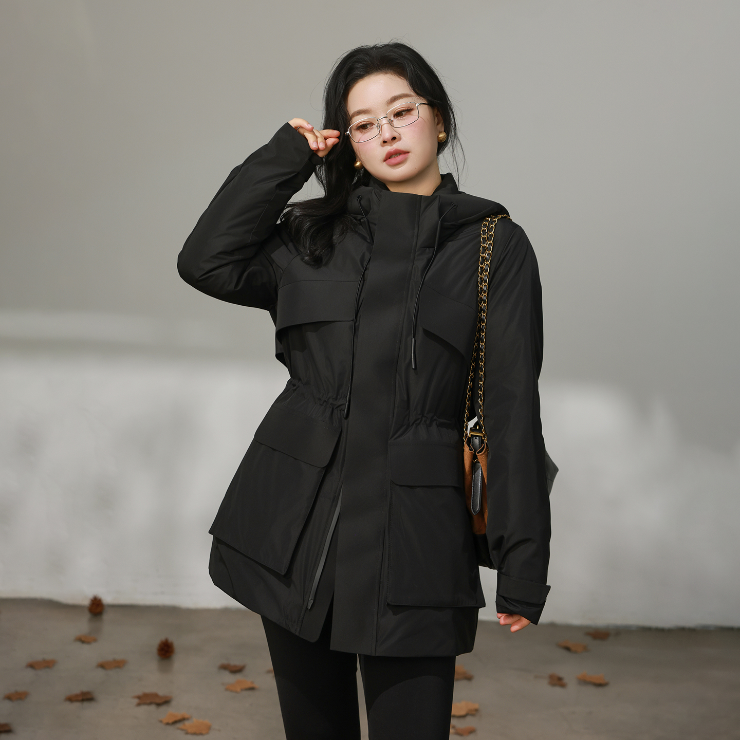 【12/08 20点 新品88折+立减15%】DM100大码短款三防派克羽绒服