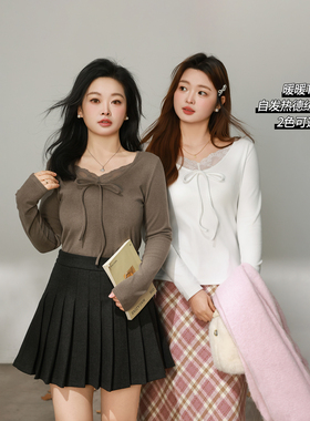 DM100大码百分百女装微胖mm冬季蕾丝拼接收腰修身德绒T恤打底衫