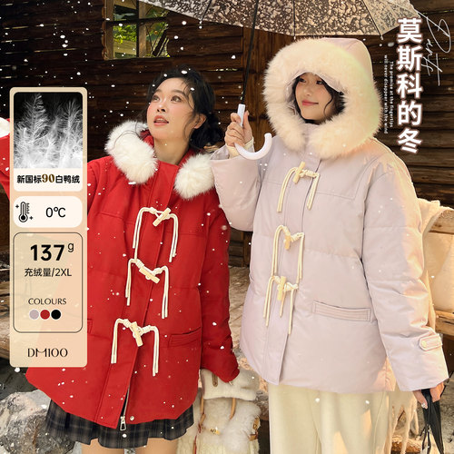 DM100环保毛领正肩羽绒服