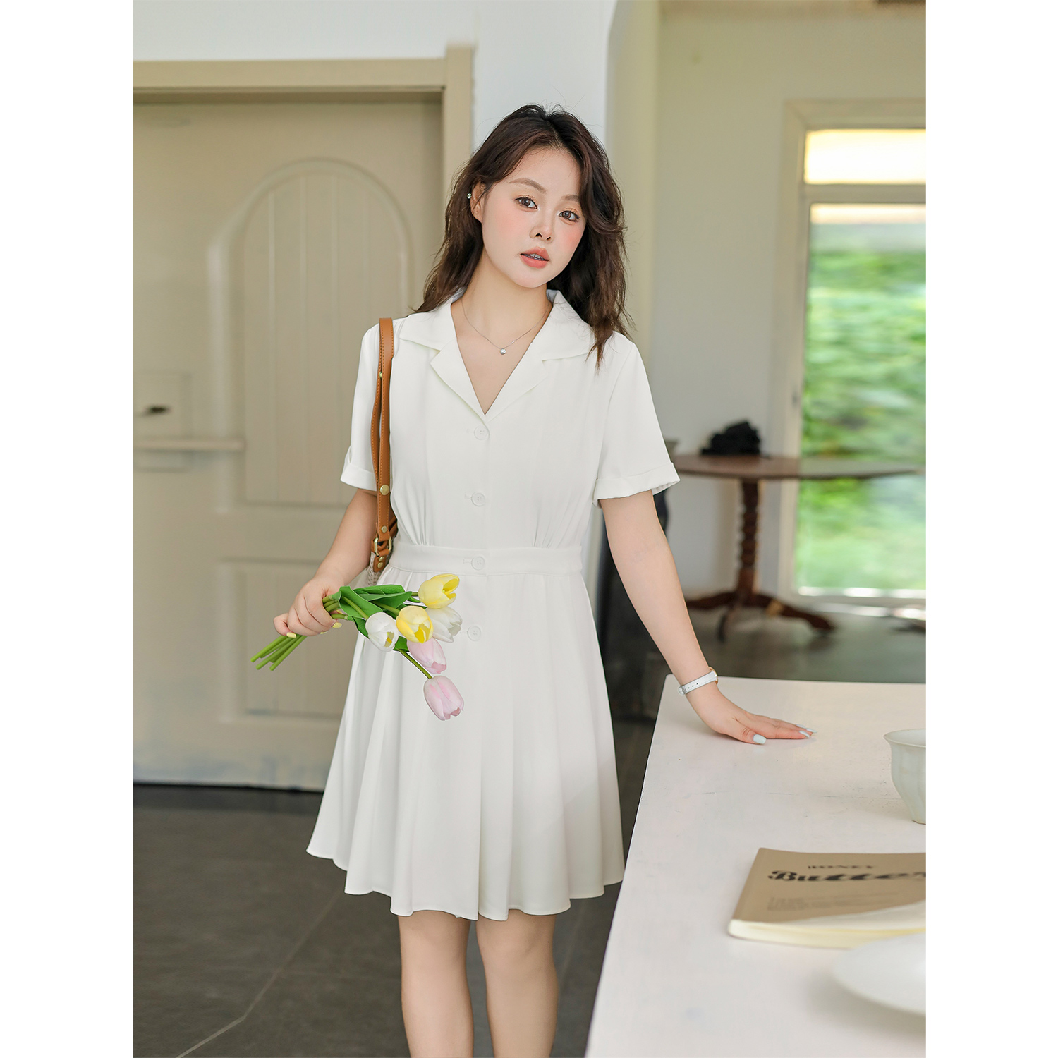 DM100大码女装新款显瘦连衣裙