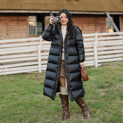 DM100石墨烯黑金长款羽绒服