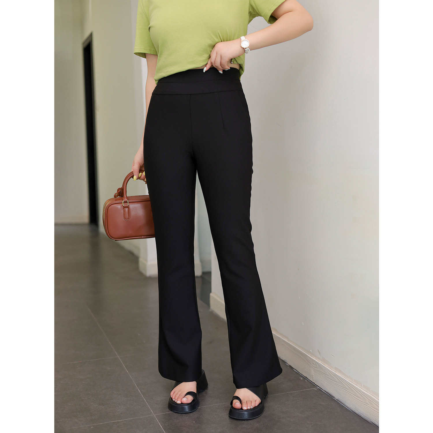 DM100大码女装新款休闲裤高腰