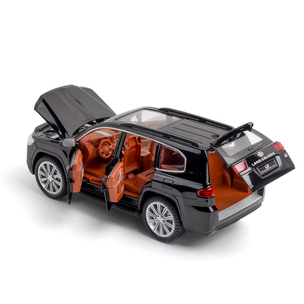 1:24 TOYOTA LAND CRUISER GR 스트리트 자동차 버전 시뮬레이션 합금 자동차 모델 장식 소년 장난감 자동차 컬렉션 선물