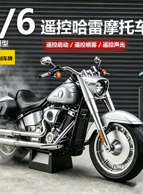 16遥控后轮电动转动哈雷摩托车