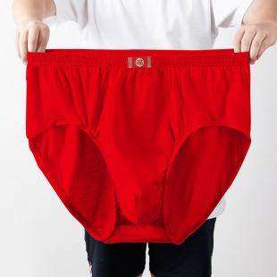 衩肥佬胖子中老年加肥加大码 高腰全棉男士 棉质裤 纯棉内裤 三角裤