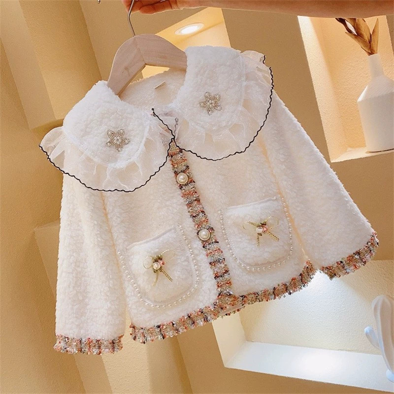 女童小香风娃娃领外套加绒加厚2025冬季新款韩版儿童公主风大衣潮,童装/婴儿装/亲子装,普通外套,淘宝优惠券,粉丝福利购,淘宝优惠卷