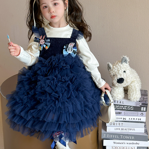 女童甜美连衣裙兔子警官公主裙