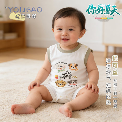 新升级优可丝婴儿夏季背心连体衣