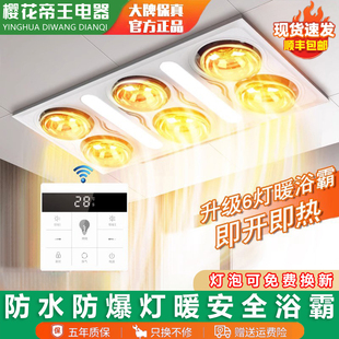 樱花帝王灯暖浴霸集成吊顶照明排气扇三合一体卫生间取暖浴室暖风