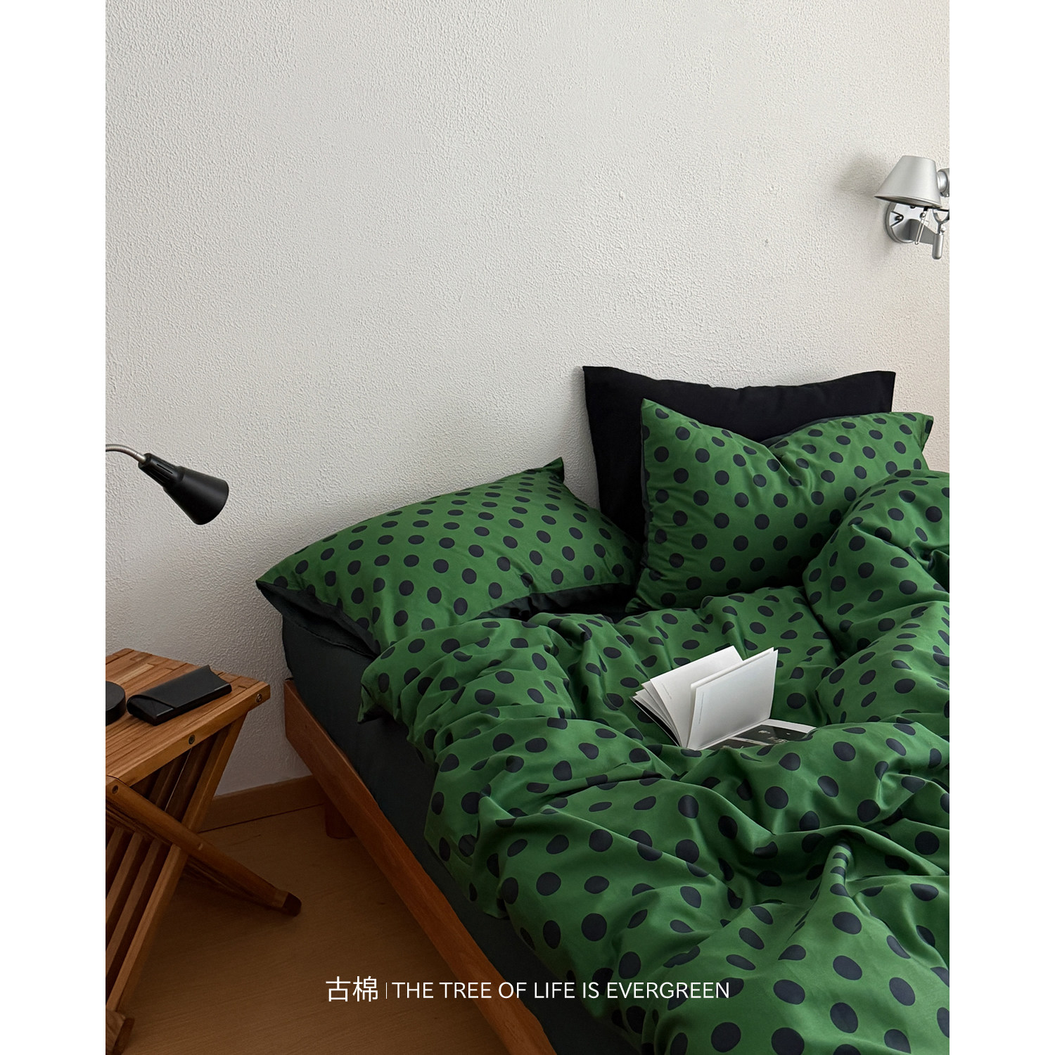 复古波点纯棉四件套贡缎全棉床品