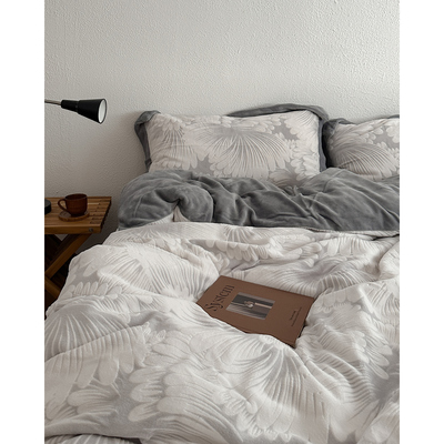 冬季保暖加厚毛绒床上四件套牛奶绒珊瑚绒床单被套床笠款床上用品