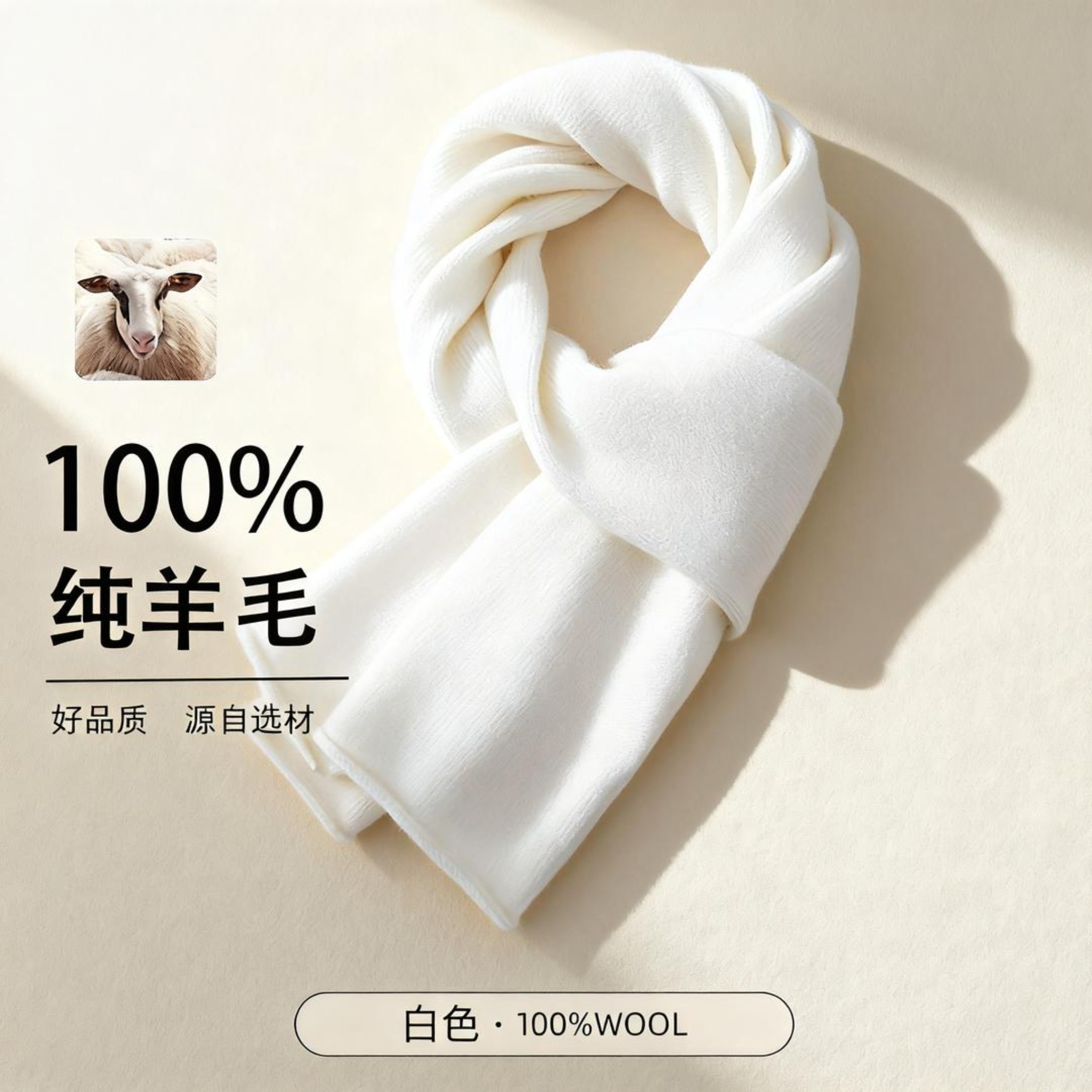 100%细腻羊绒围巾约会扮靓超温暖