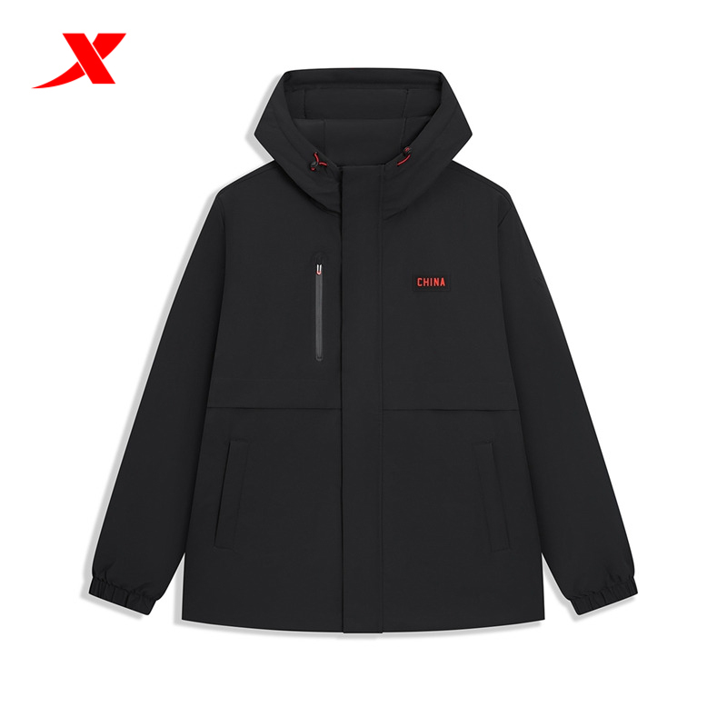 特步男装运动休闲外套2025年新款