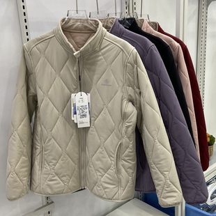 冰川时代25C2508秋冬加厚新款 棉袄菱格立领夹克外套保暖羊毛服女