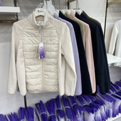 清仓2025猫有范8801云感气绒服羊毛拼接防风立领上衣保暖外套男女