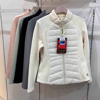 清仓洁米626秋冬新款拼接休闲立领修身时尚休闲身上衣外套羽绒服