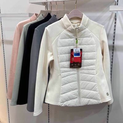 清仓洁米626秋冬新拼接休闲立领修身收腰时尚休闲上衣外套羽绒服