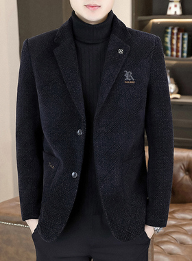 2025秋冬季爆款男士雪尼尔格纹加棉西服D6601 M-4XL-P110