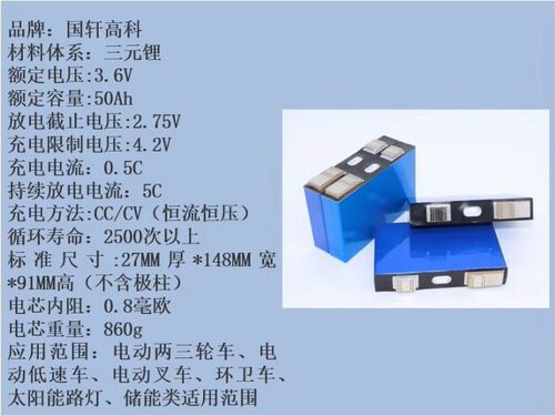 国轩大单体铝壳三元锂电池