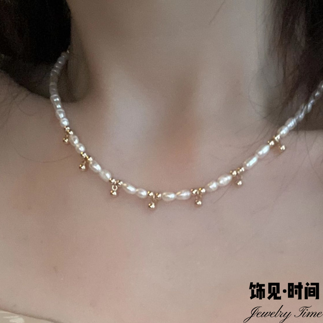 韩式轻奢小叮当天然珍珠项链女高项链