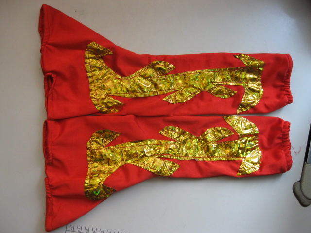 少数民族藏族鞋套/女童鞋套舞蹈鞋套弹力高长筒/蒙古舞蹈鞋套红色