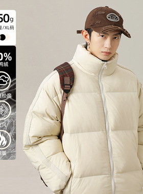 SAMBO 90绒羽绒服男2025冬季新款防泼水加厚保暖轻感面包服外套潮