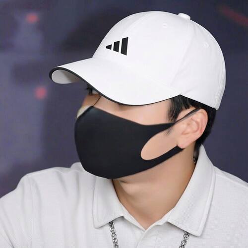 Adidas白色帽子男女夏季