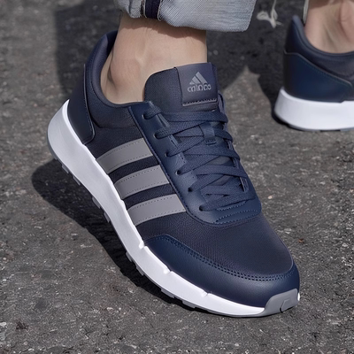 阿迪达斯男鞋春季新款透气网面轻便藏青健步耐磨复古跑步鞋IG6552