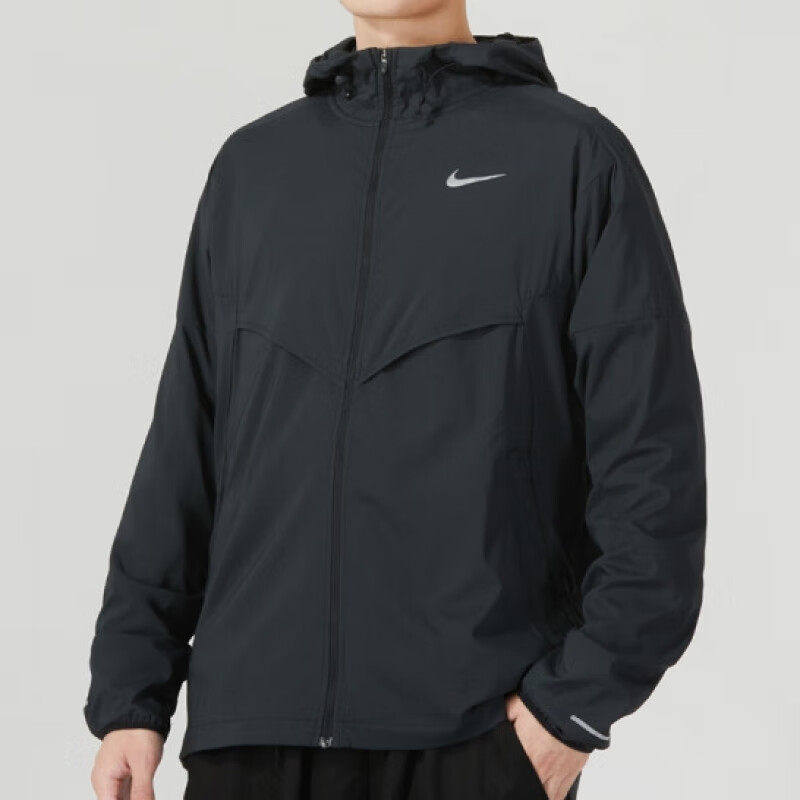 Nike耐克正品薄款防风衣男速干连帽外套跑步训练运动服透气休闲装