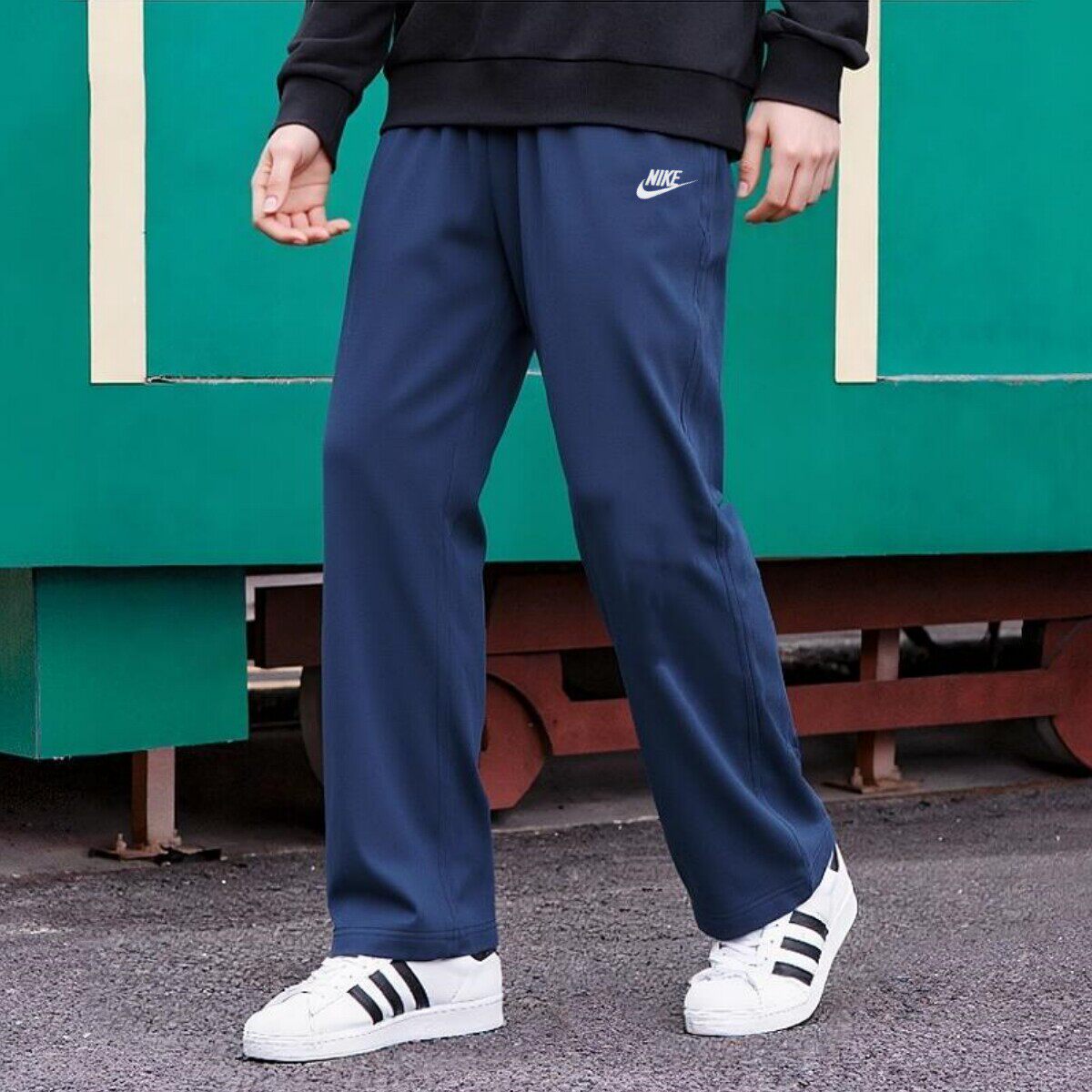 藏蓝色长裤Nike耐克裤子