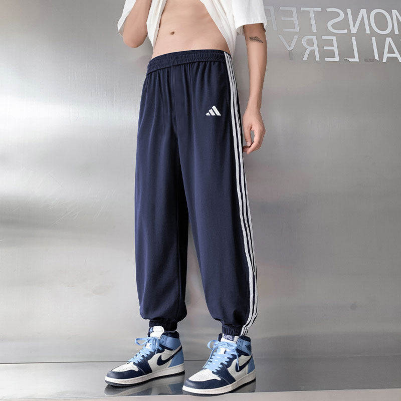 阿迪达斯蓝色裤子男夏季