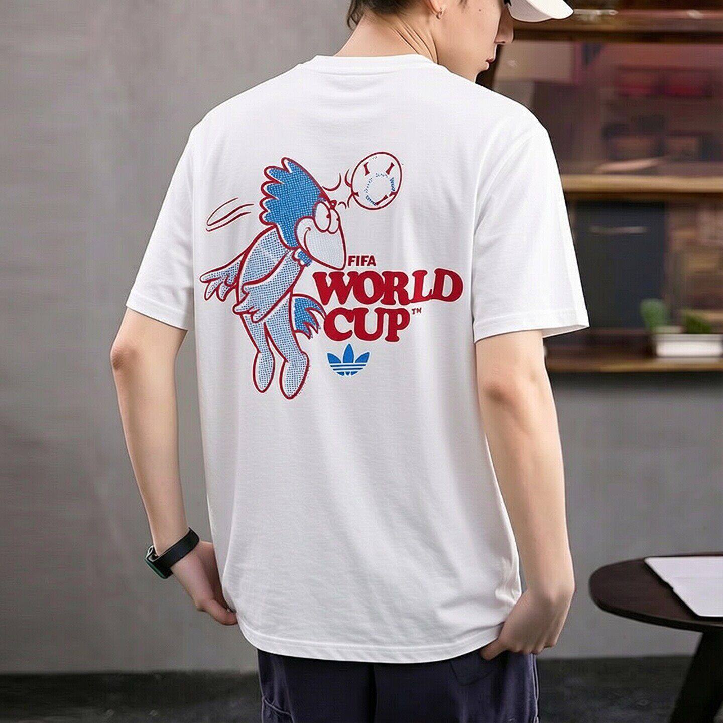 Adidas白色短袖男t恤夏季