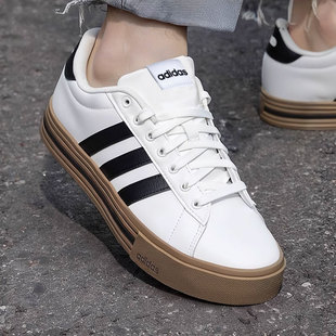 阿迪达斯男鞋春季新款篮球小白鞋皮面透气复古低帮百搭板鞋JR0077