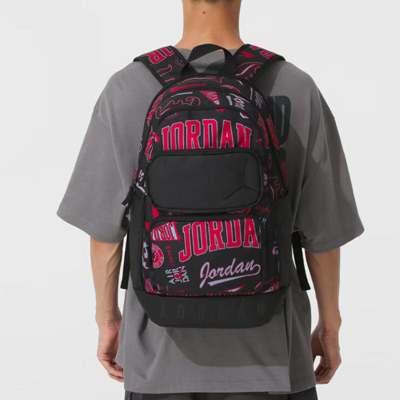Jordan红色双肩包aj正品2
