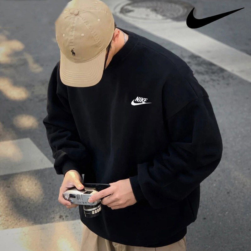 Nike耐克卫衣男款纯色秋新款宽松训练正品男士休闲运动圆领套头衫