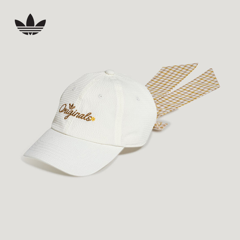 adidas阿迪达斯三叶草可拆卸蝴蝶结运动遮阳棒球帽夏女 KX6984